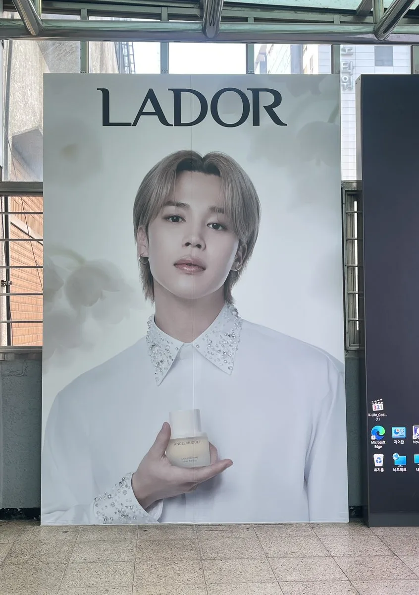 Новая кампания Lador Angel Muguet, с участием JIMIN, привлекла внимание на станции Seon...