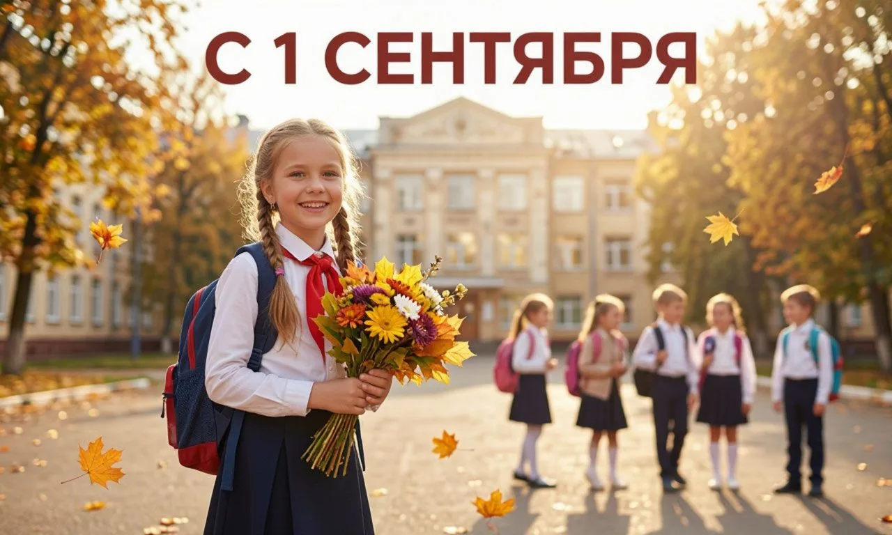 🌞 До 1 сентября осталось совсем немного, и я решила сделать открытку с помощью Алисы AI.
