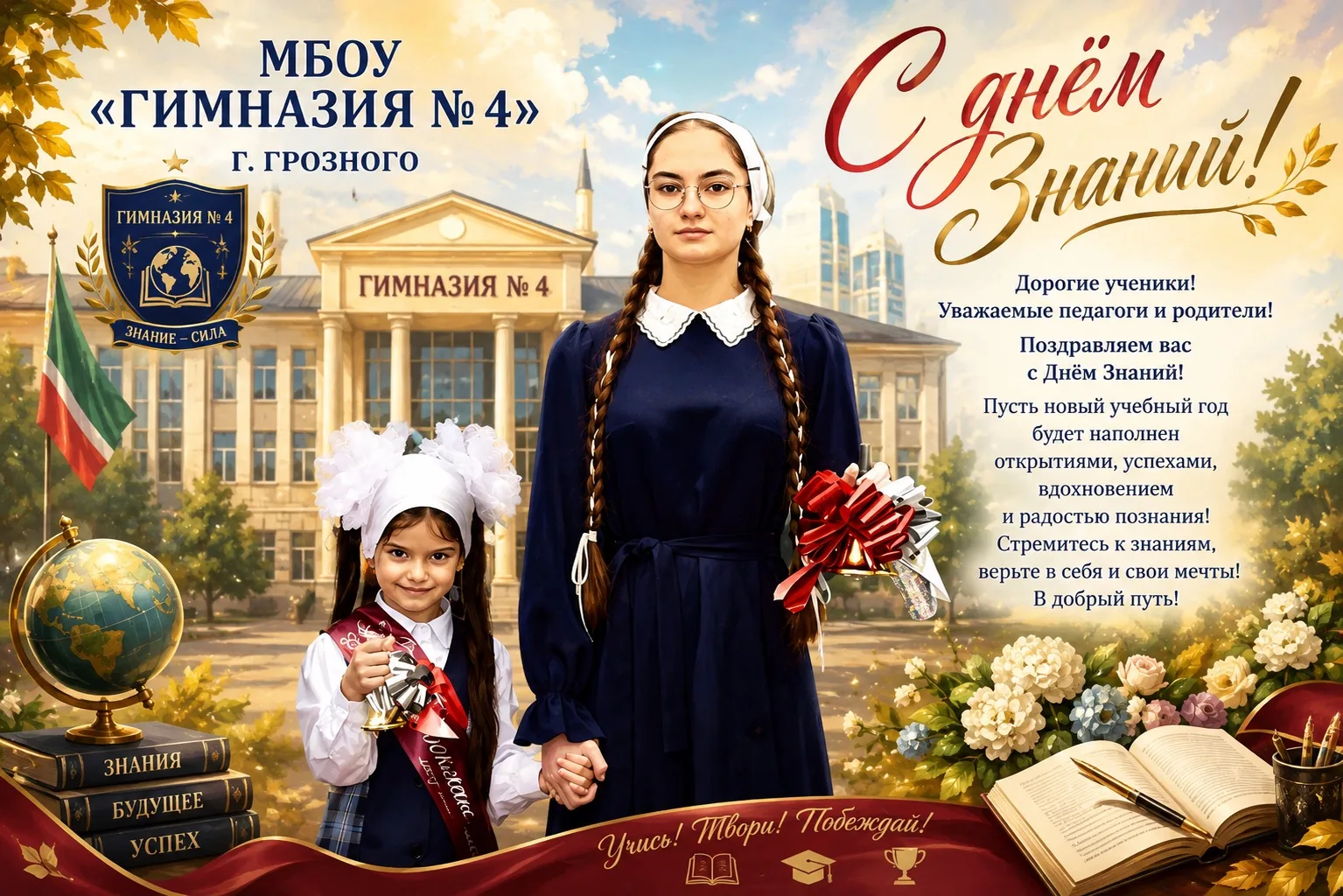 Торжественная линейка, посвящённая 1 сентября — Дню знаний.✨😍😍😍