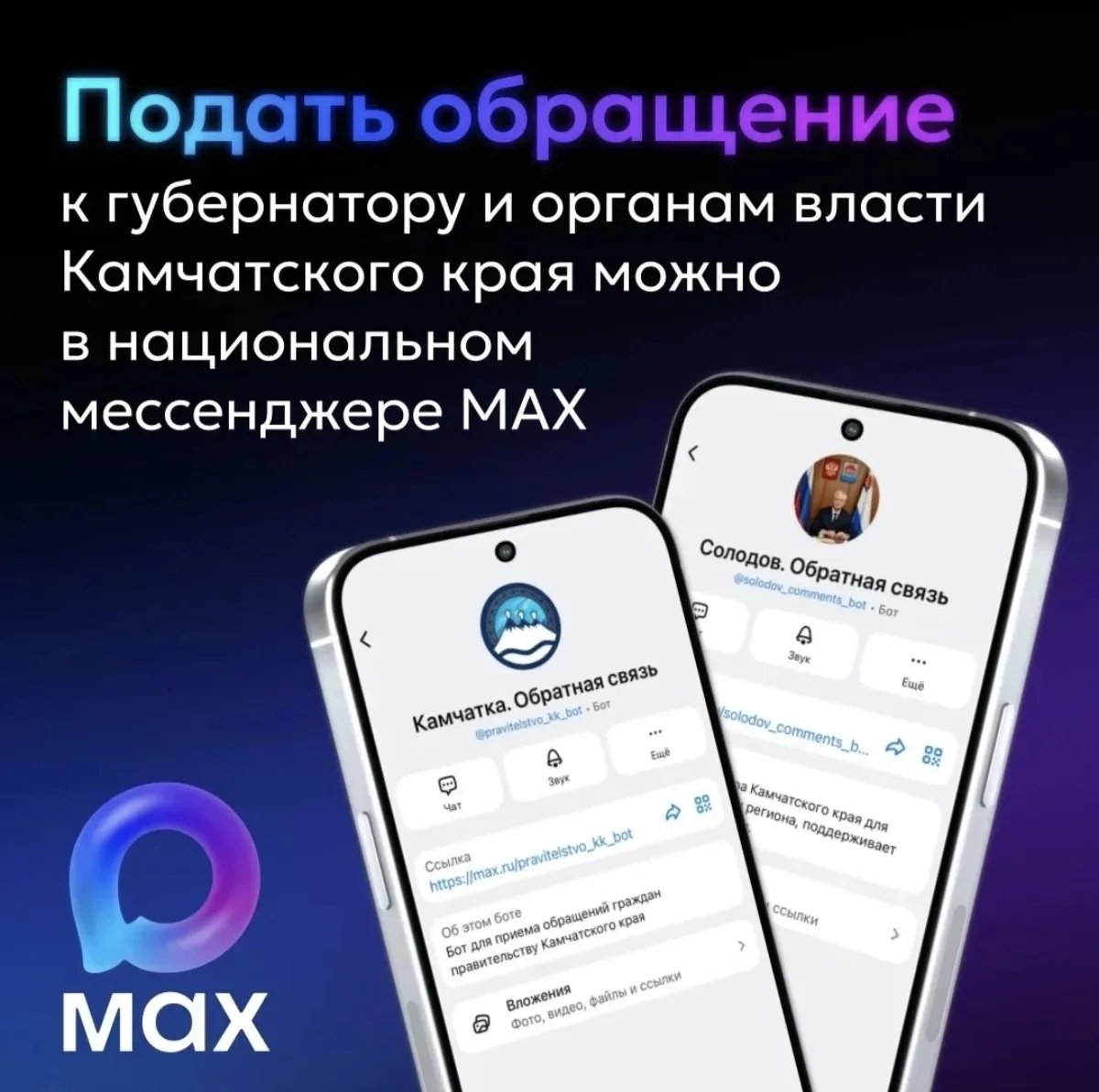 Жители Камчатского края могут подать обращение губернатору Владимиру Солодову и органам...