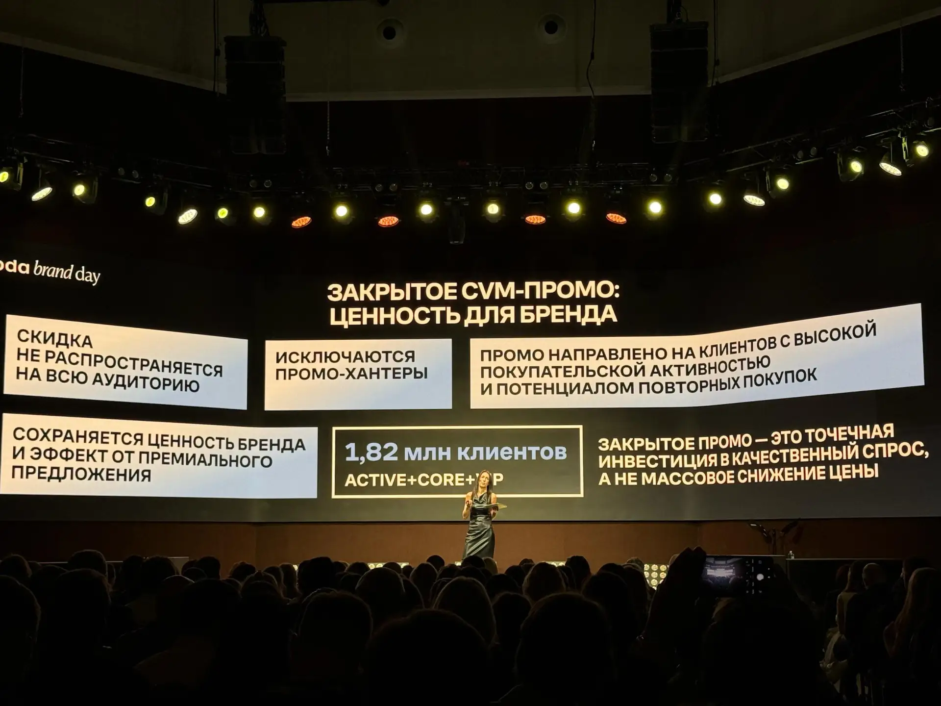 На сцене маркдир Lamoda Ольга Циос: Чего говорит:
