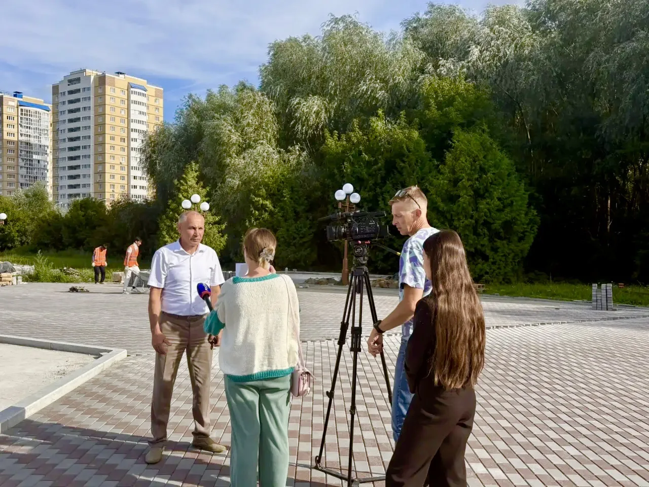 В самом сердце Новочебоксарска прошли съемки сюжета для телеканала «Россия 1».