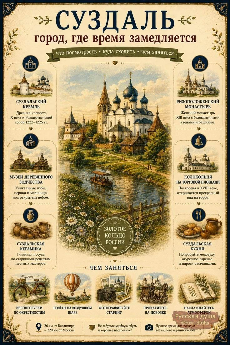 💫Суздаль — это невероятно красивый город!🤗