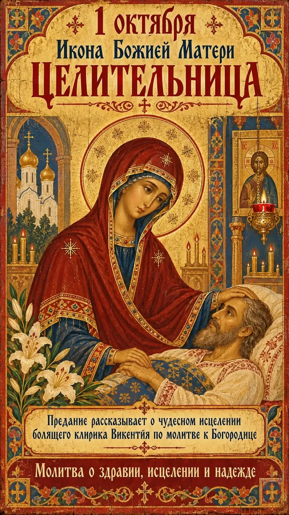 🙏 1 октября — день иконы Божией Матери «Целительница»