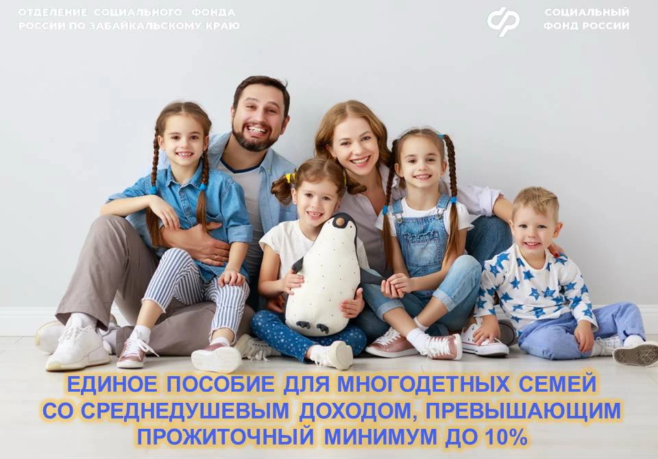 📆  До конца мая в Забайкалье более 210 многодетным семьям с превышением дохода до 10% ...