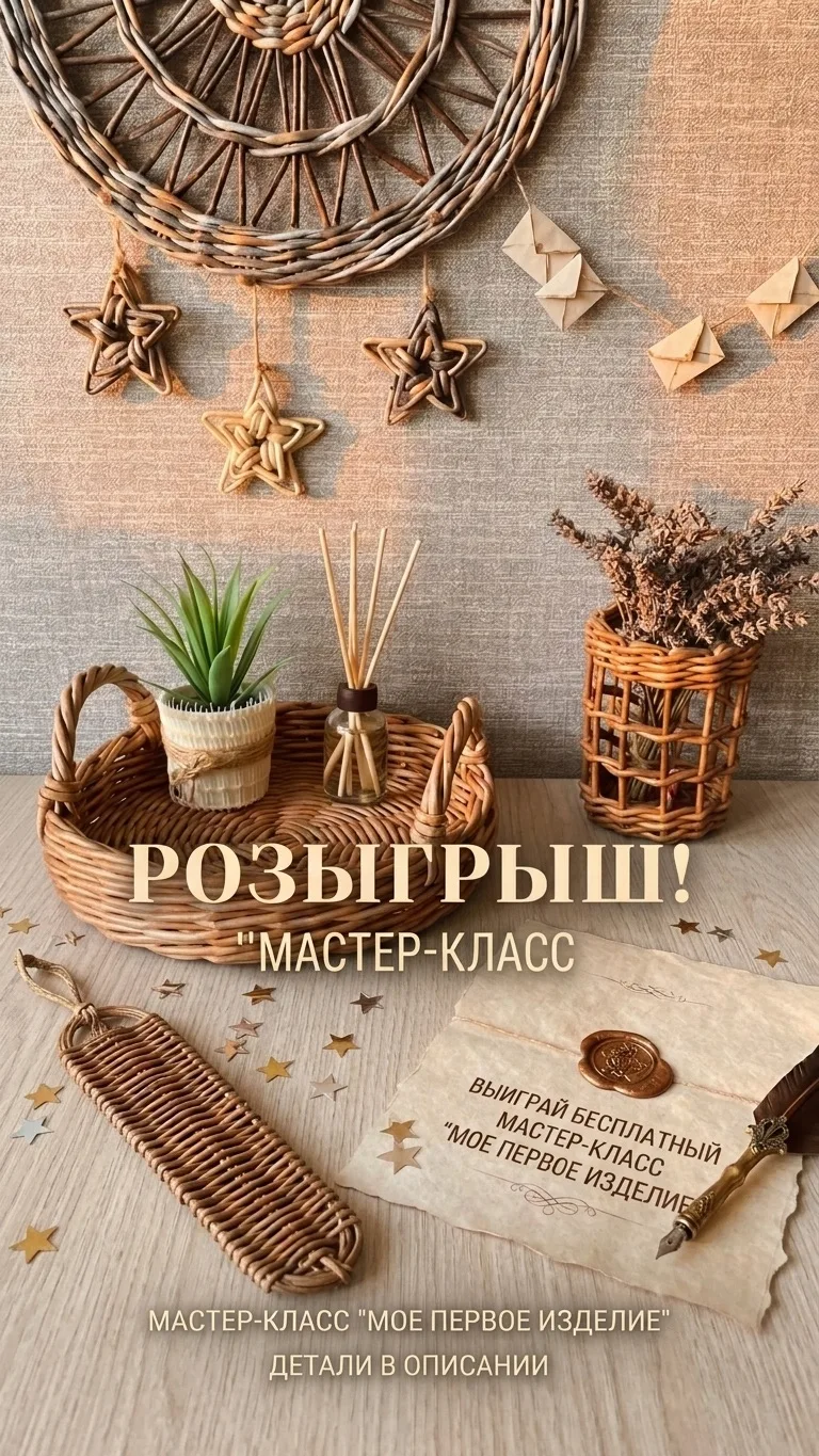 🍒Хочешь освоить базовые навыки по плетению из бумажной лозы и научится плести красивые...