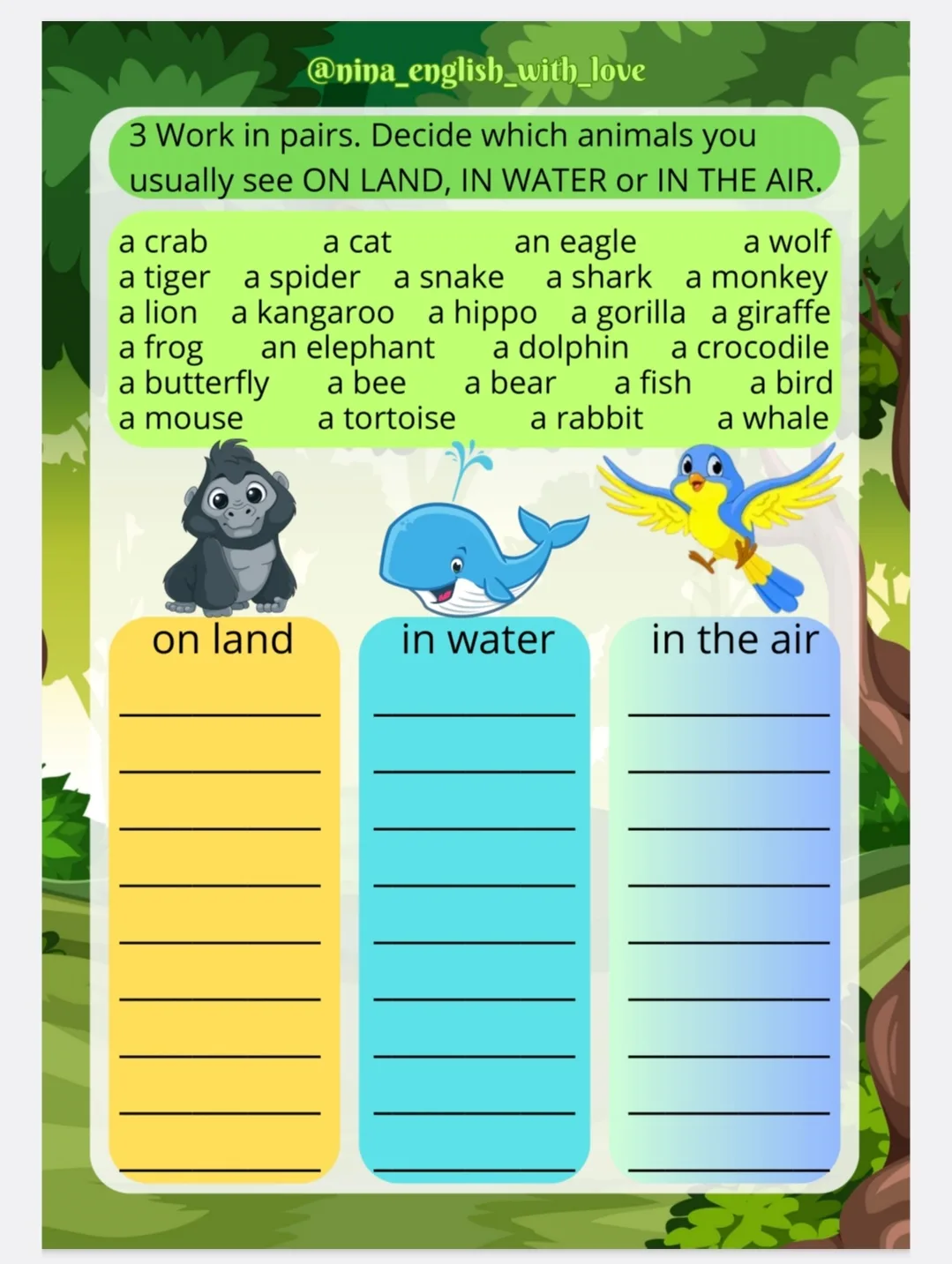 ❤ ANIMALS PRESENT SIMPLE WORKBOOK A0-A1    ❤️ Забрать бесплатно можно здесь     📚📚📚Бесплатная библио