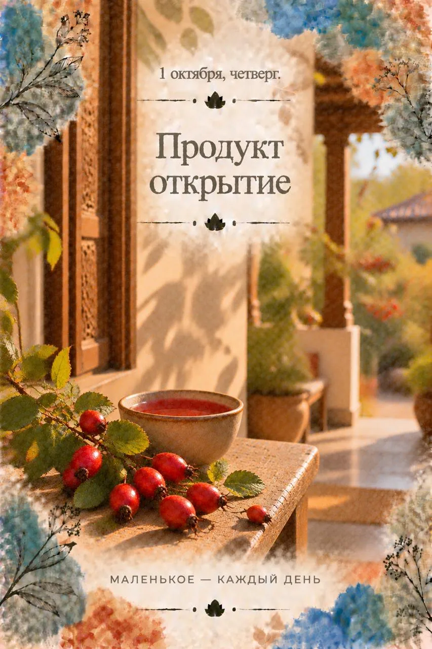 1 октября, четверг, рубрика: Продукт-открытие