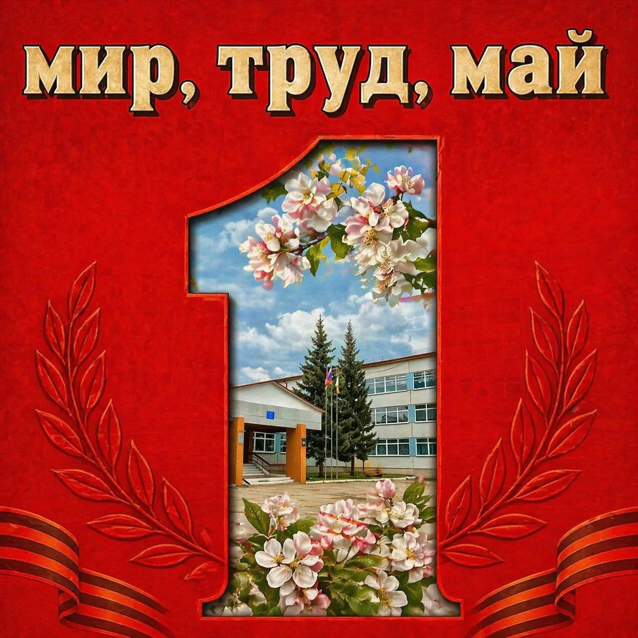 Уважаемые педагоги, дорогие ученики и родители!  🔹 Поздравляем вас с днём Весны и Труда! Пусть этот 