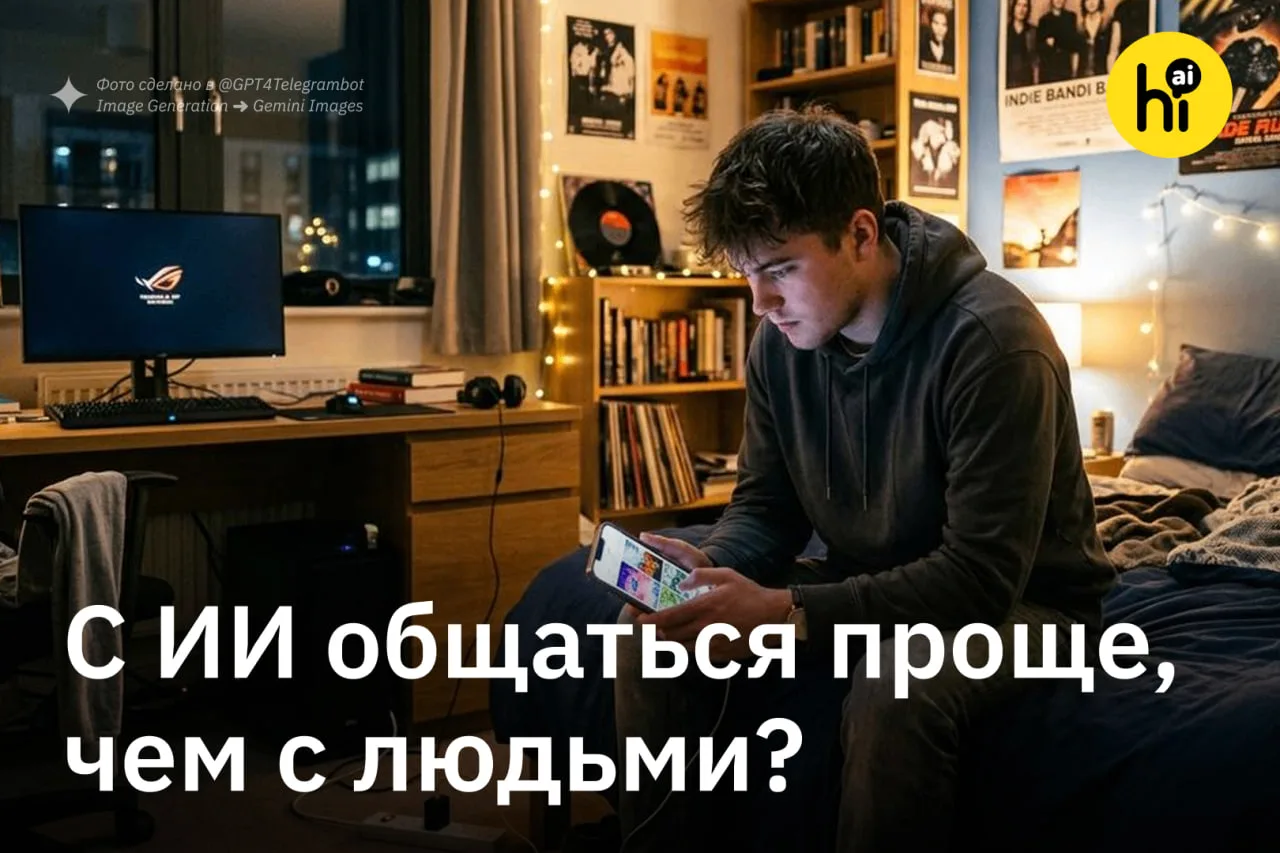 📱 Каждому четвертому зумеру проще общаться с ИИ, чем с реальными людьми

Таковы данные недавнего оп