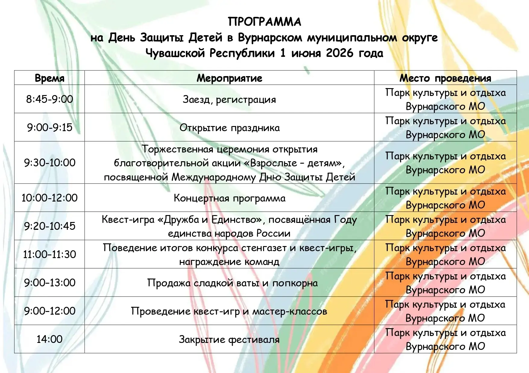1 июня в парке культуры и отдыха рядом с РДК пройдет праздник, посвящённый Международно...