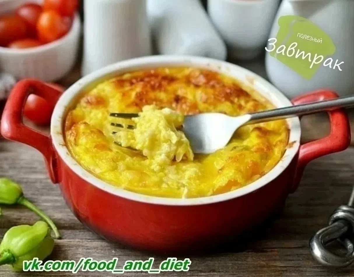 Омлет с кабачком и сыром