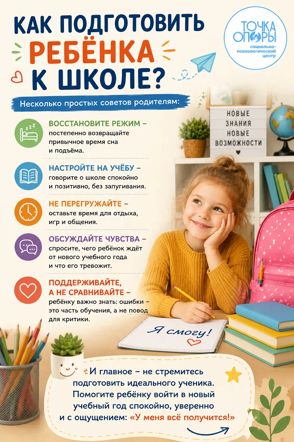 🎒 Как подготовить ребёнка к школе?