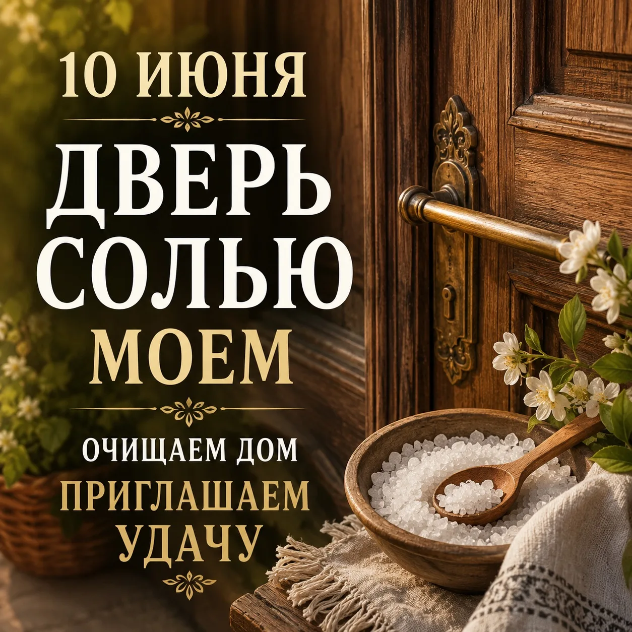 🧂 Дверь, соль и удача: старинный обряд на 10 июня