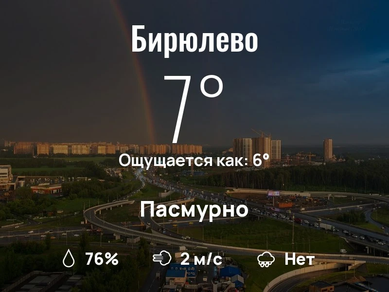 Что с погодой в Бирюлево?