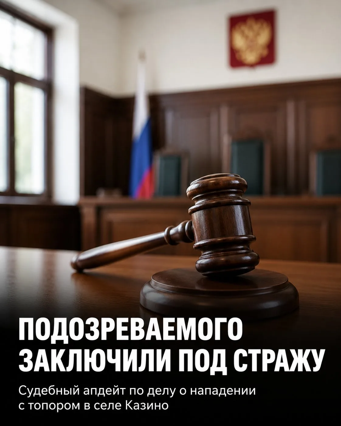 ⚖️ Подозреваемого по делу о нападении с топором в селе Казино заключили под стражу

По делу о нападе