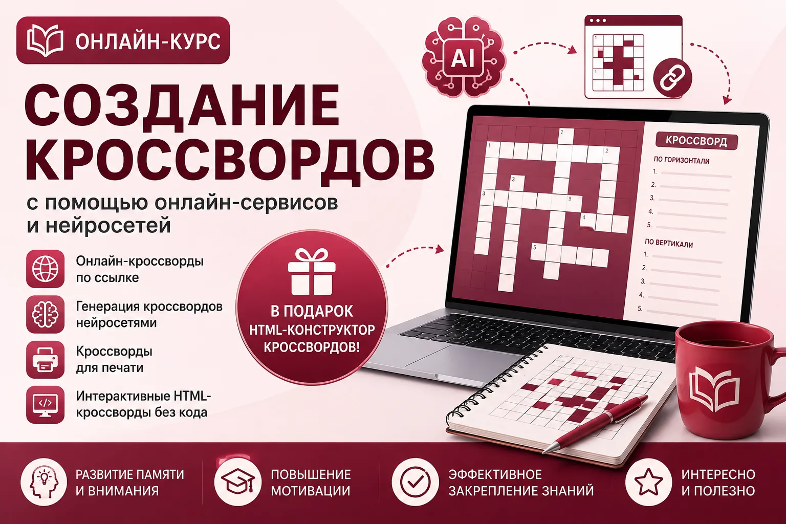 🧩 А вы знали, что кроссворд — это не просто интеллектуальная игра для развития эрудиции и расширени