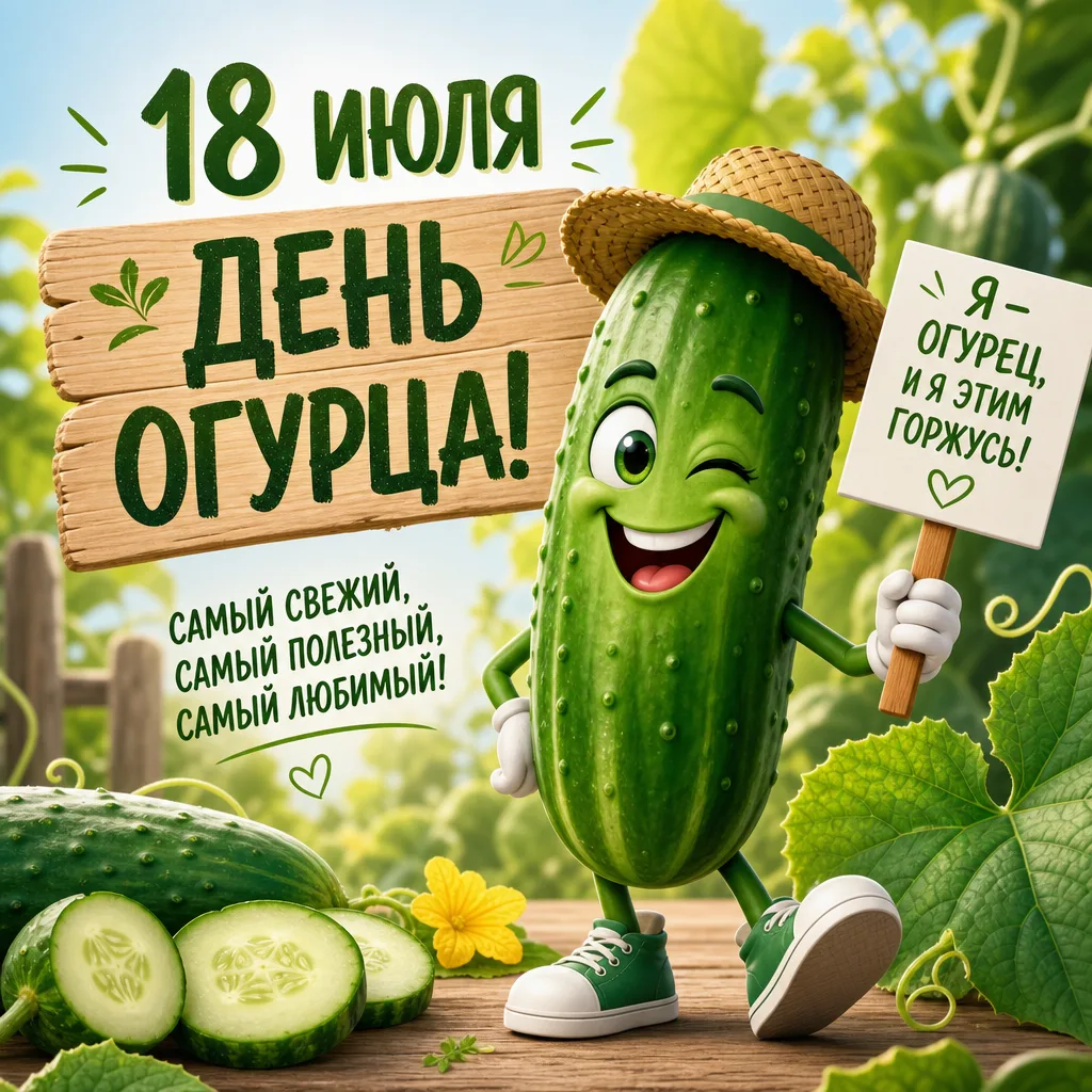 🥒 18 июля — День огурца!

Хрустящий, сочный и ароматный огурец — один из главных символов лета. Его