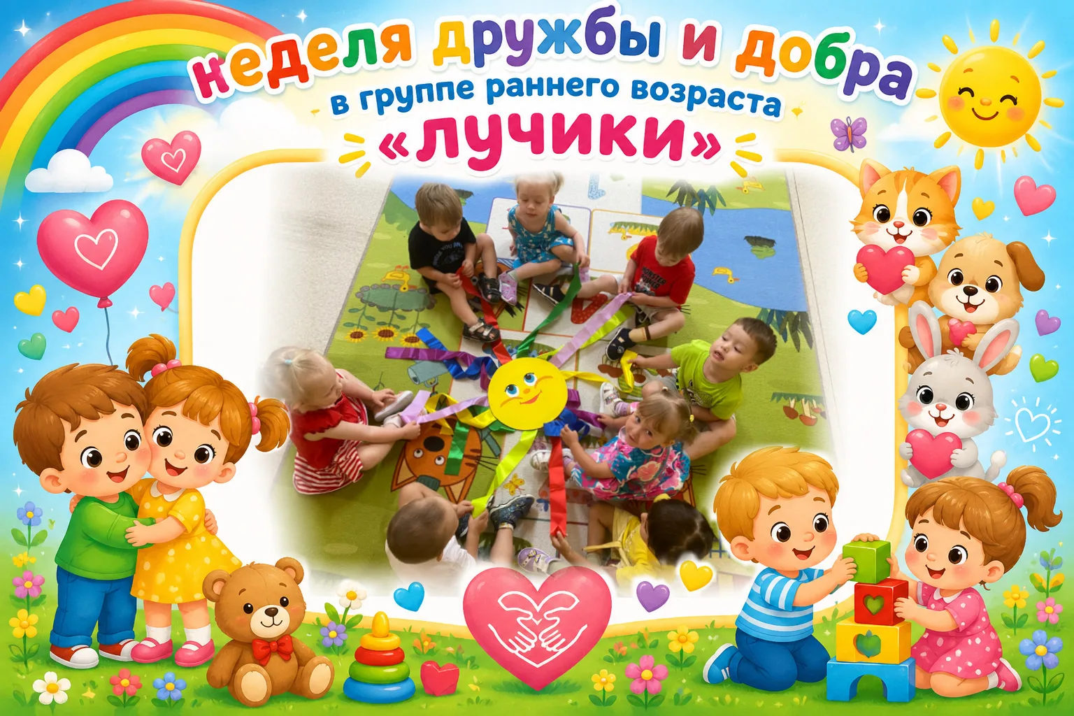 ☀️ Неделя дружбы и добра в группе раннего возраста «Лучики» продолжается! 💛