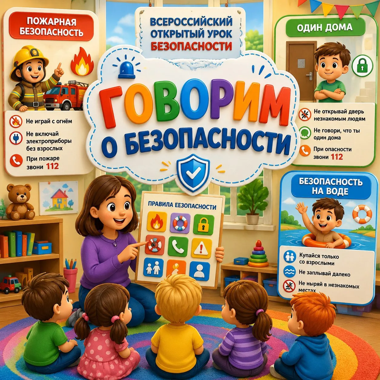 ‼"Безопасность — прежде всего!" под таким девизом 01.09 в нашей дошкольной организации ...