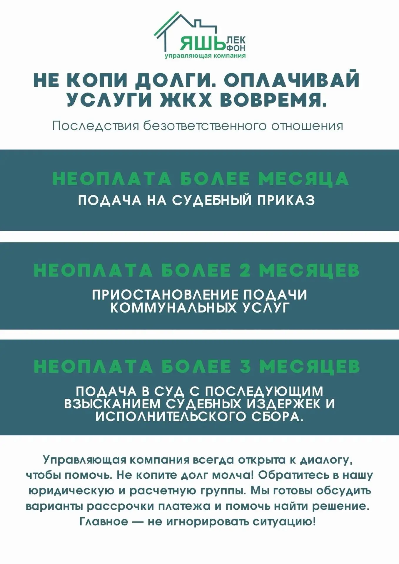 Вовремя оплачивайте ЖКУ — избегайте последствий!