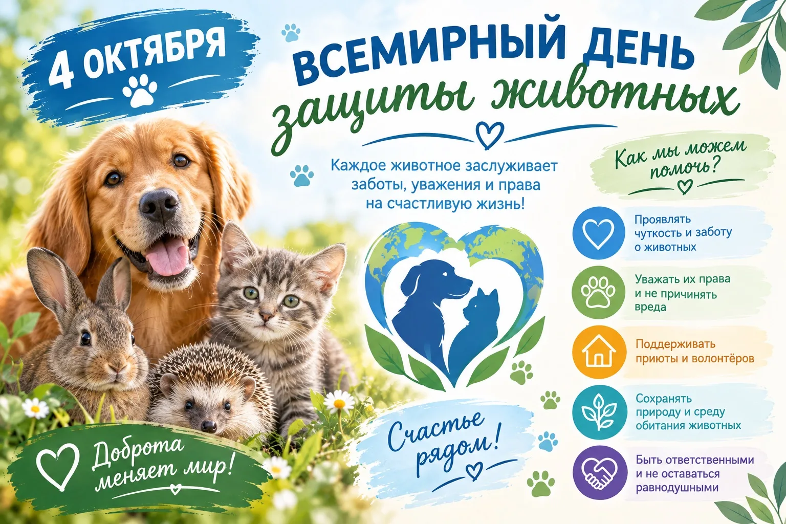 🎉 Всемирный день защиты животных! 🎉