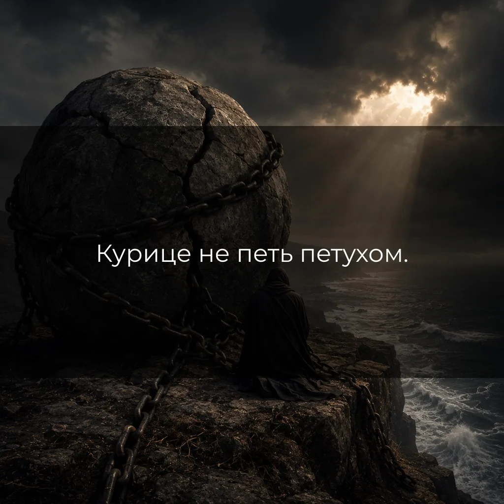 Курице не петь петухом.
