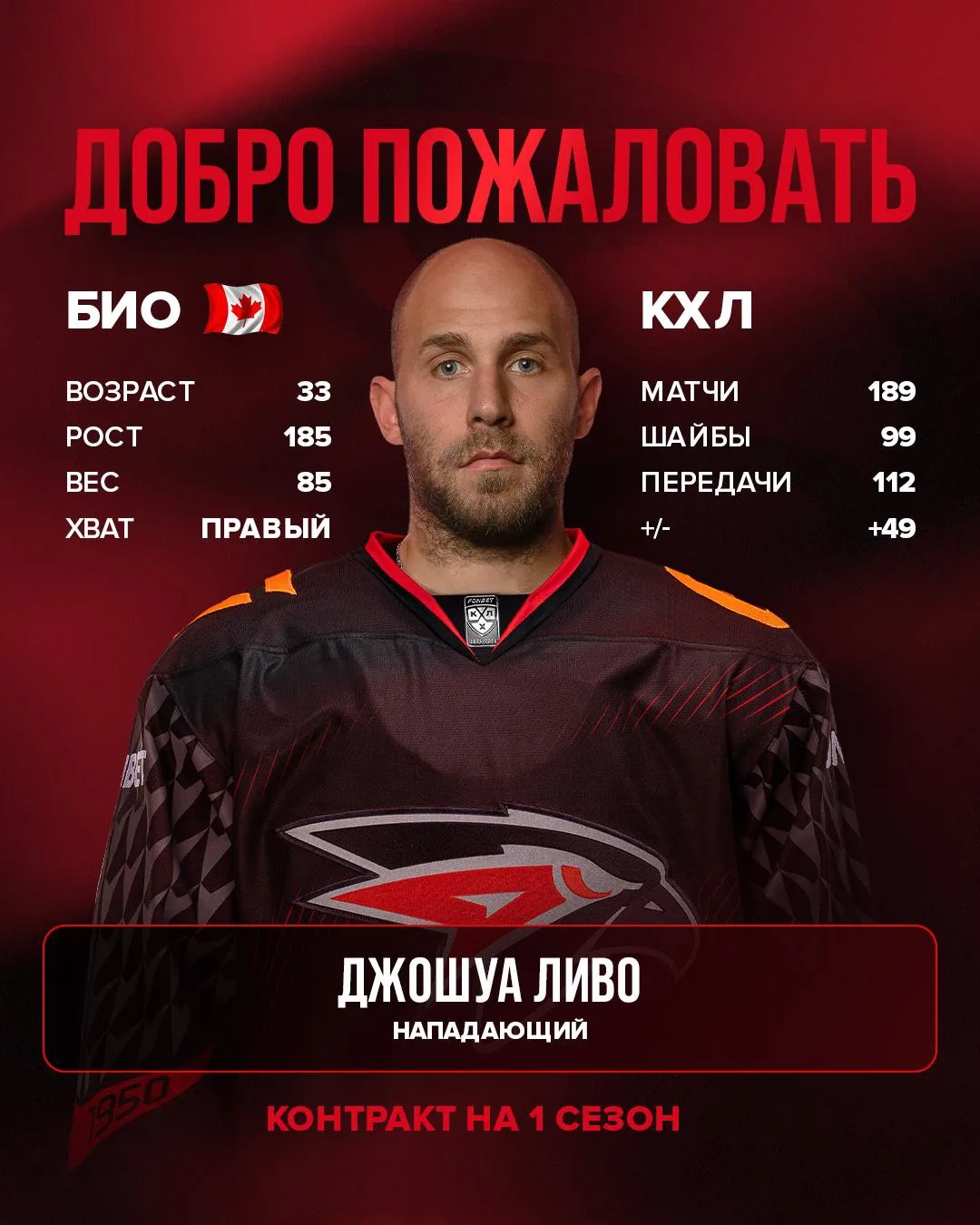 🦅🖤 И еще раз официально: Ливо стал игроком «Авангарда»!