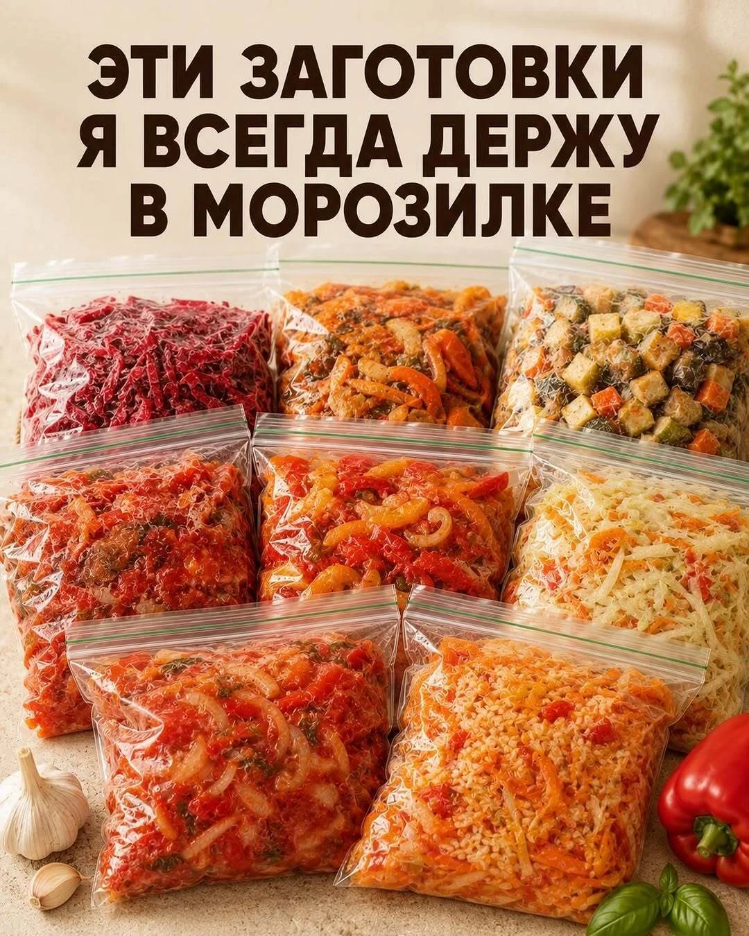 ❄️ ЭТИ ЗАГОТОВКИ Я ВСЕГДА ДЕРЖУ В МОРОЗИЛКЕ!