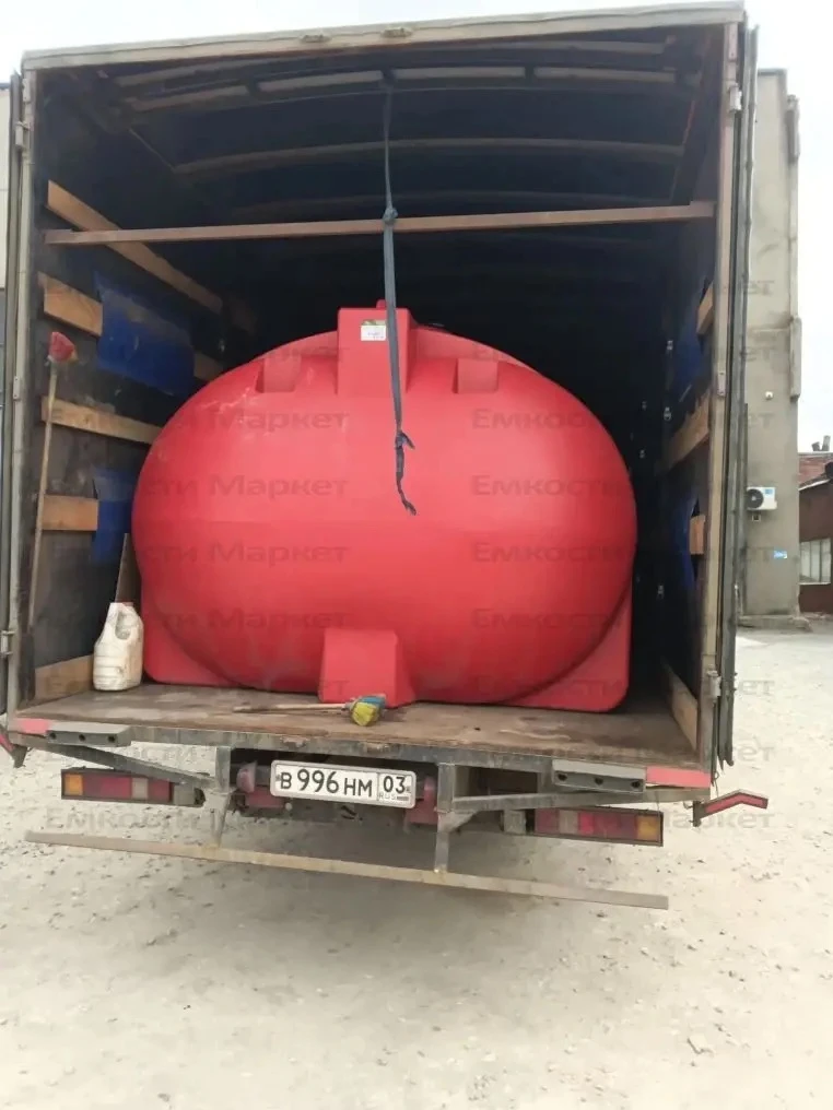 Горизонтальная усиленная емкость PT-GU 6000 литров от производителя PolyTeam - отправля...
