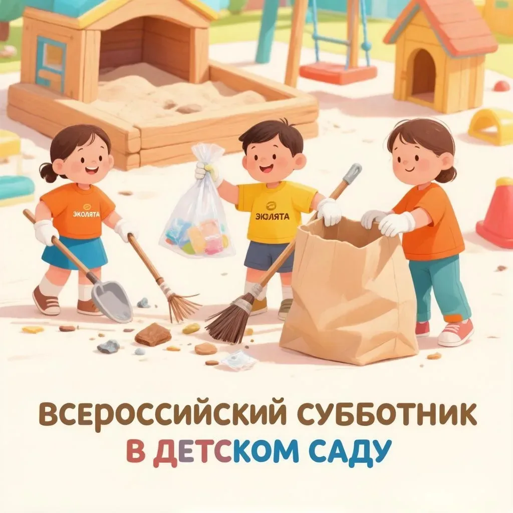 🌎Всероссийский субботник в детском саду:
"Вместе делаем мир чище и красивее!"♻️

👶👩Наш дружный ко