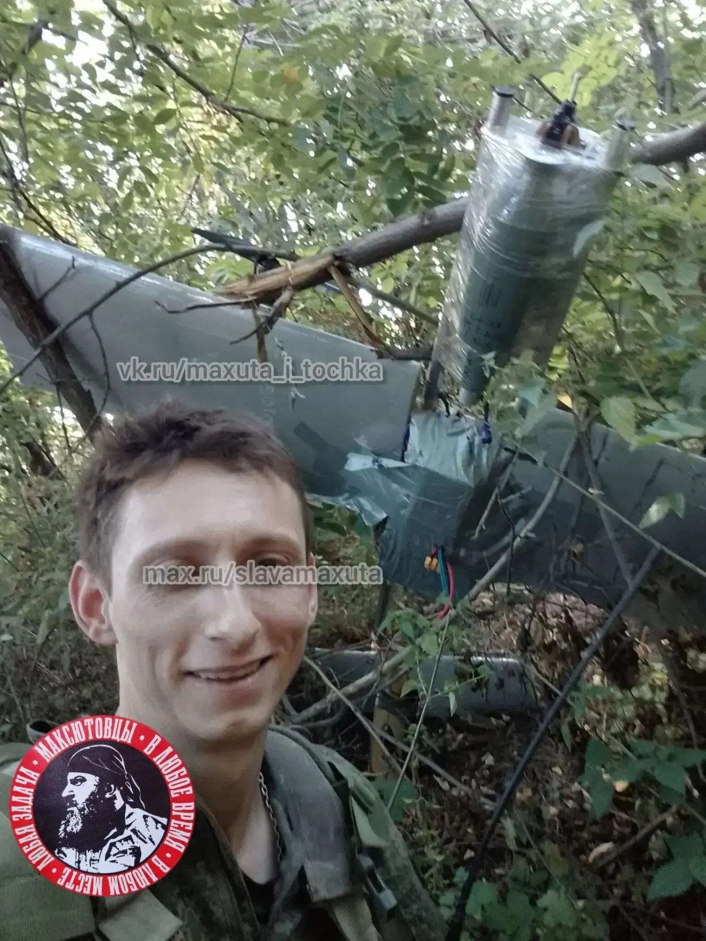 Вот таких Шахедов наши парни сбивают над позициями, чтобы они не летели к нашим близким...