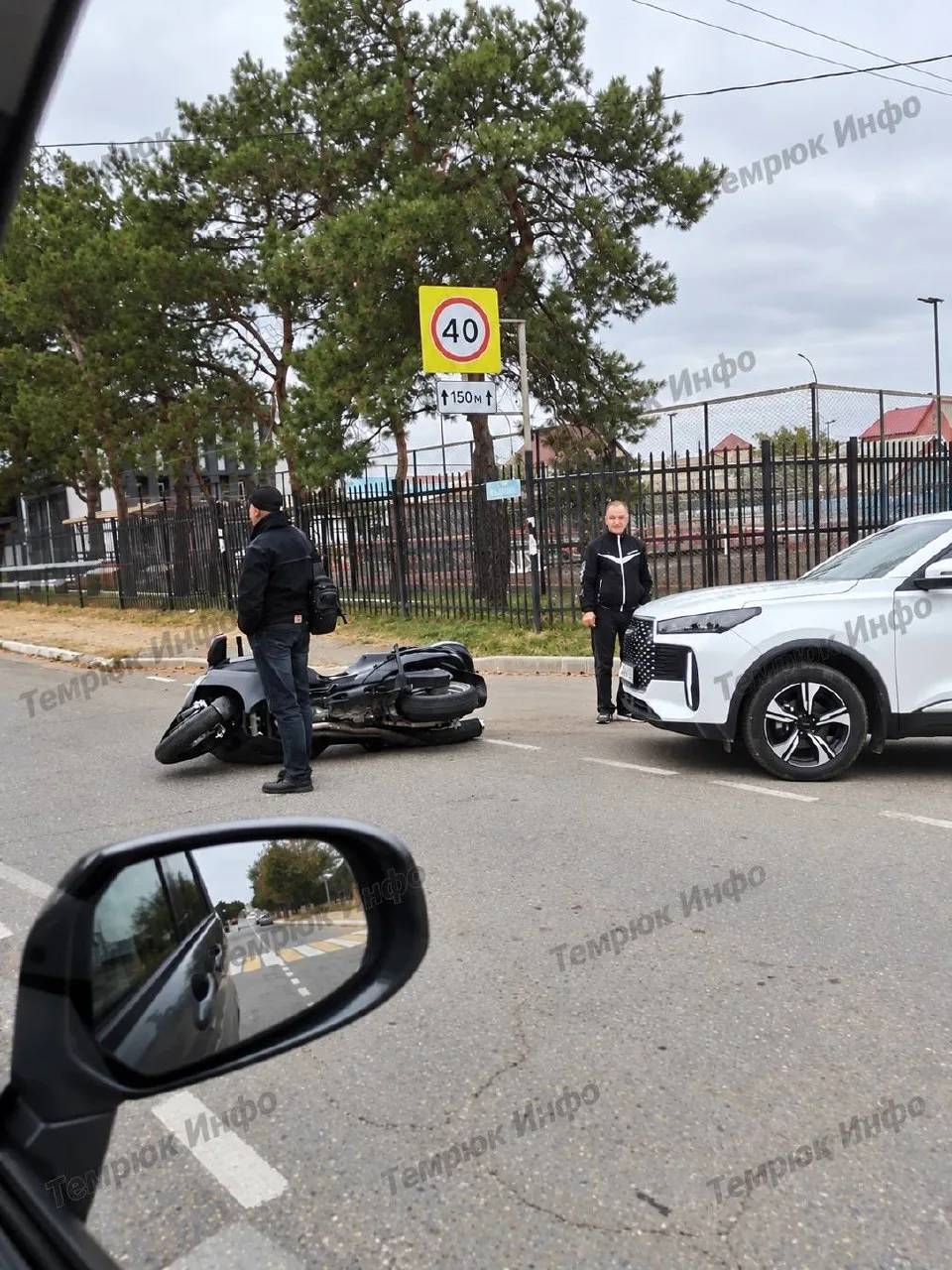 В Темрюке авария на улице Розы Люксембург