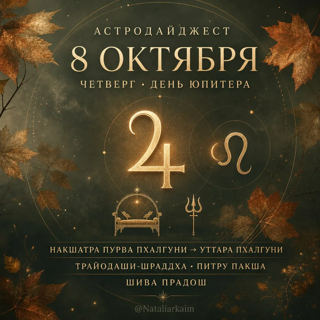 АСТРОДАЙДЖЕСТ НА 8 ОКТЯБРЯ, ЧЕТВЕРГ · ДЕНЬ ЮПИТЕРА 🪐