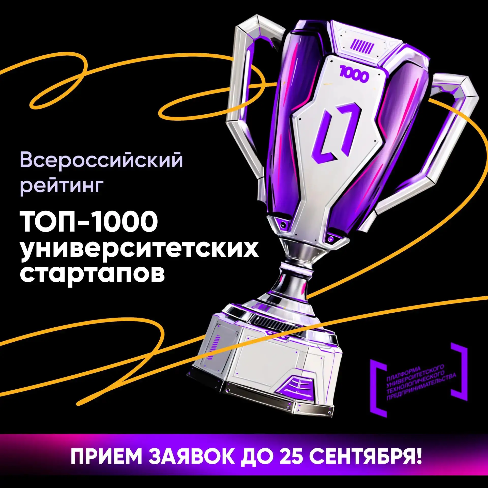 Открыт прием заявок на Всероссийский рейтинг ТОП-1000 университетских стартапов! Если в...