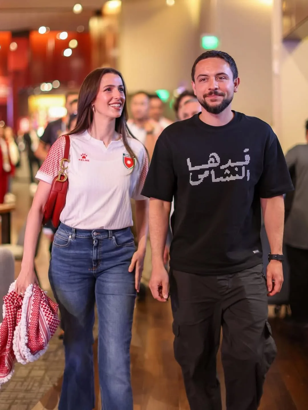 🇯🇴 Хуссейн и Раджва на матче Иордания – Австрия ⚽️