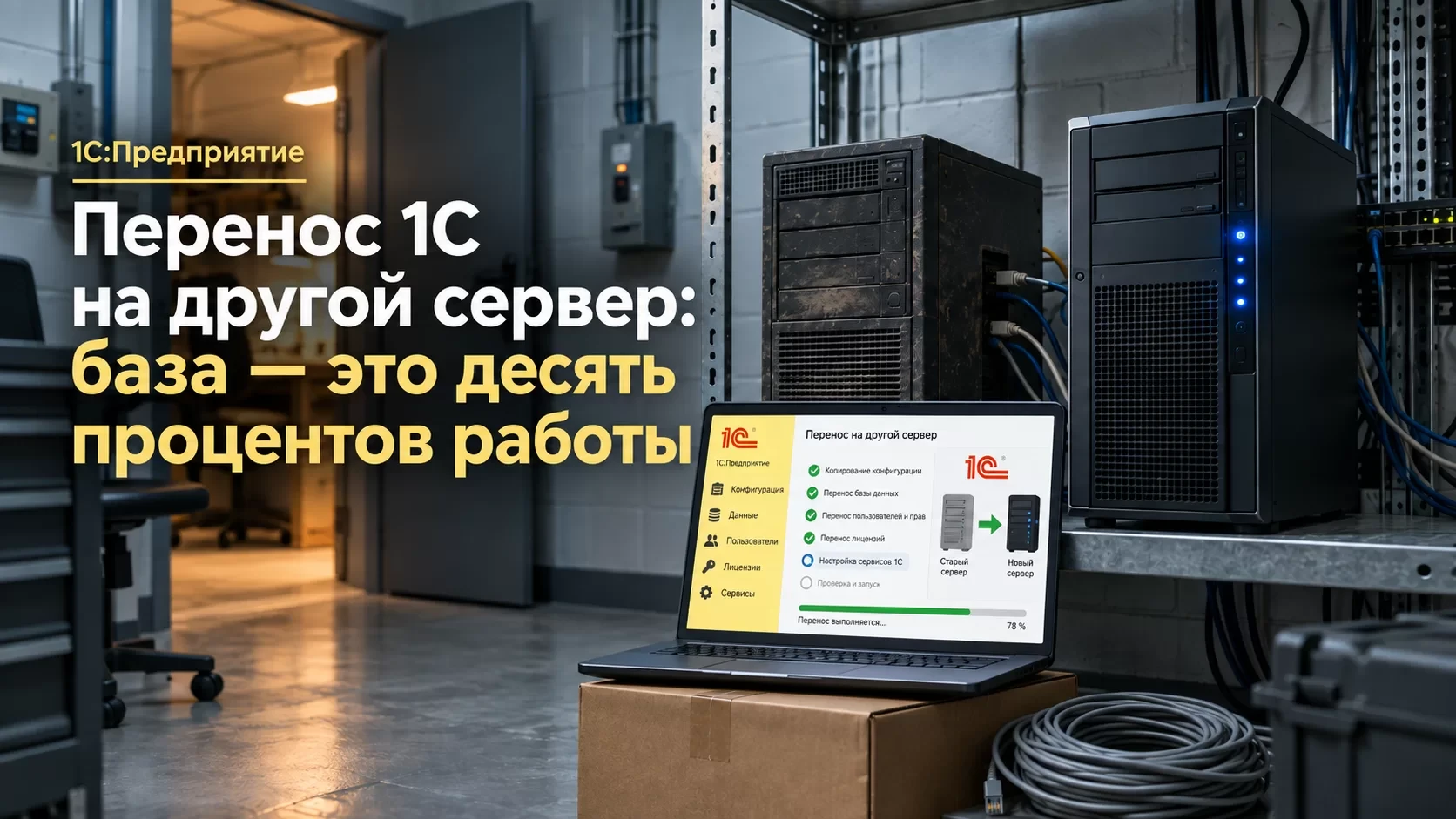 Перенос 1С на другой сервер: база — это десять процентов работы
