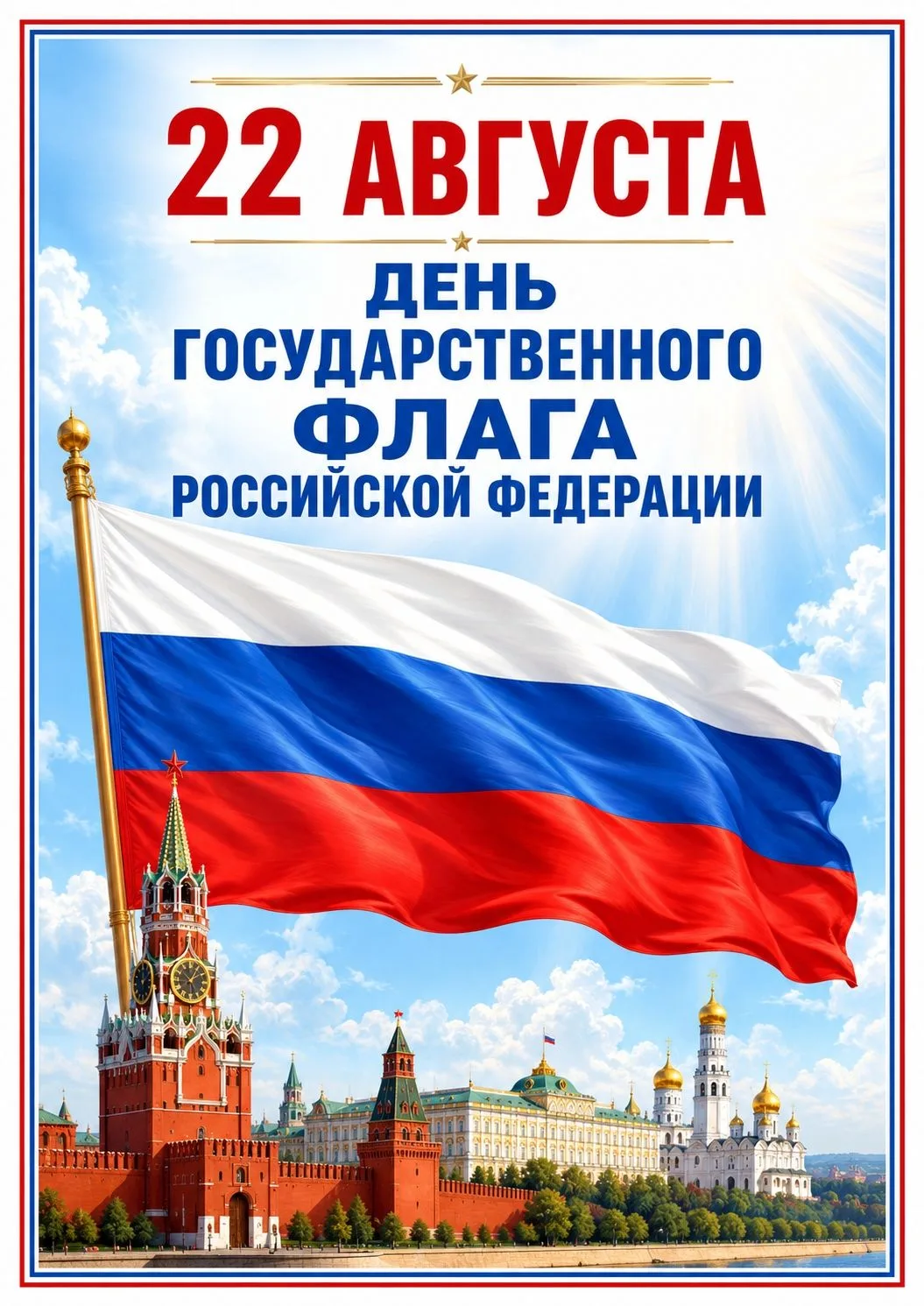 🇷🇺22 августа — День Государственного флага Российской Федерации