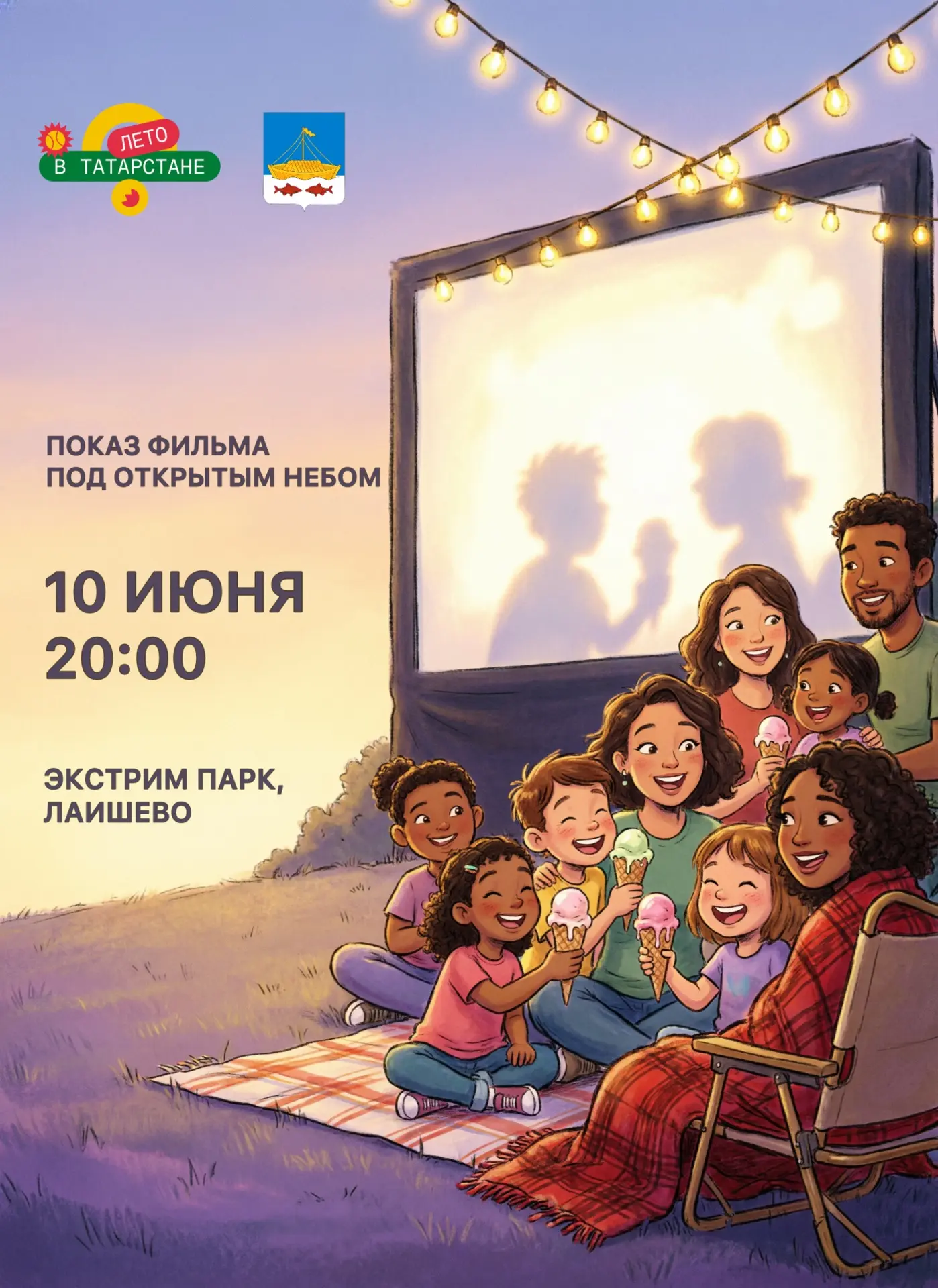 Завтра, 10 июня, в Лаишево - киновечер на свежем воздухе. В экстрим-парке покажут фильм...