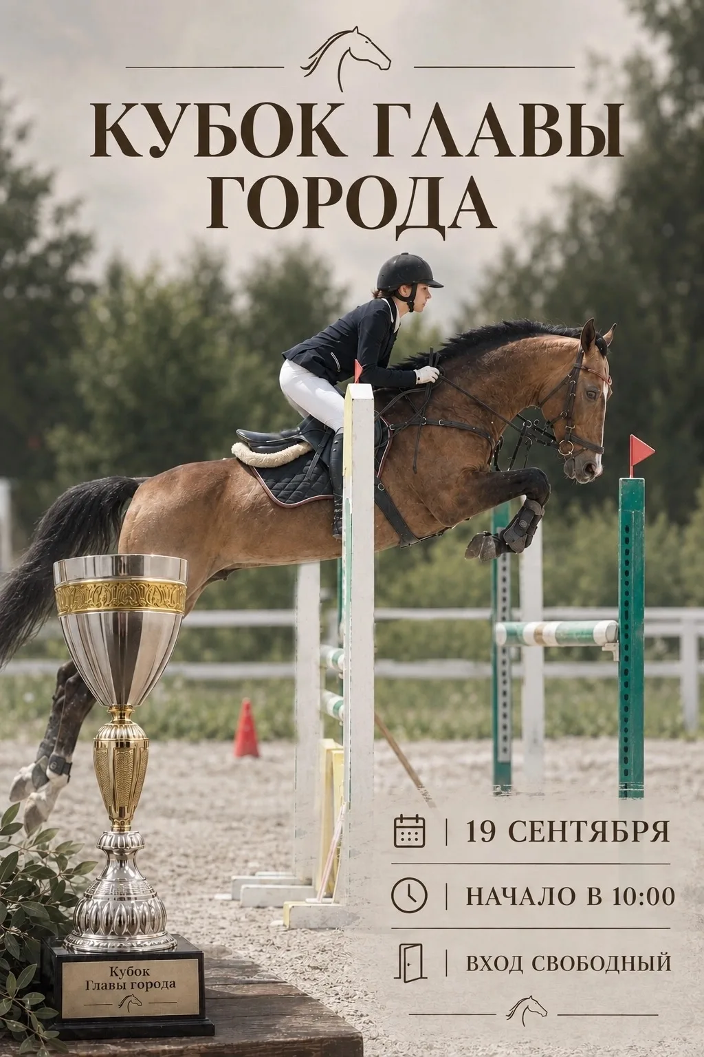 Кубок Главы города Смоленска по конкуру: приглашаем на соревнования! 🏇