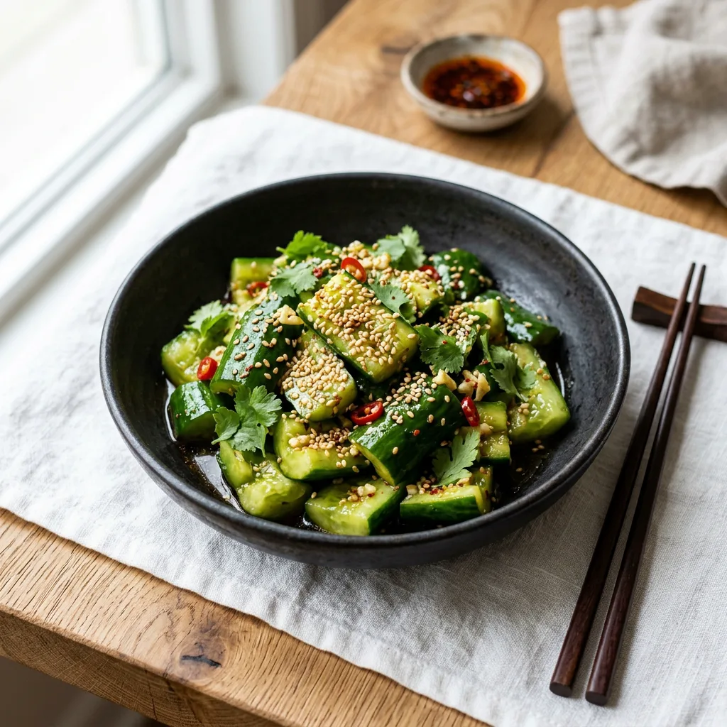 🥒 Пикантные битые огурцы в корейском стиле

Ингредиенты:
🥒 Огурцы (свежие) — 500 г;
🧄 Чеснок — 3 