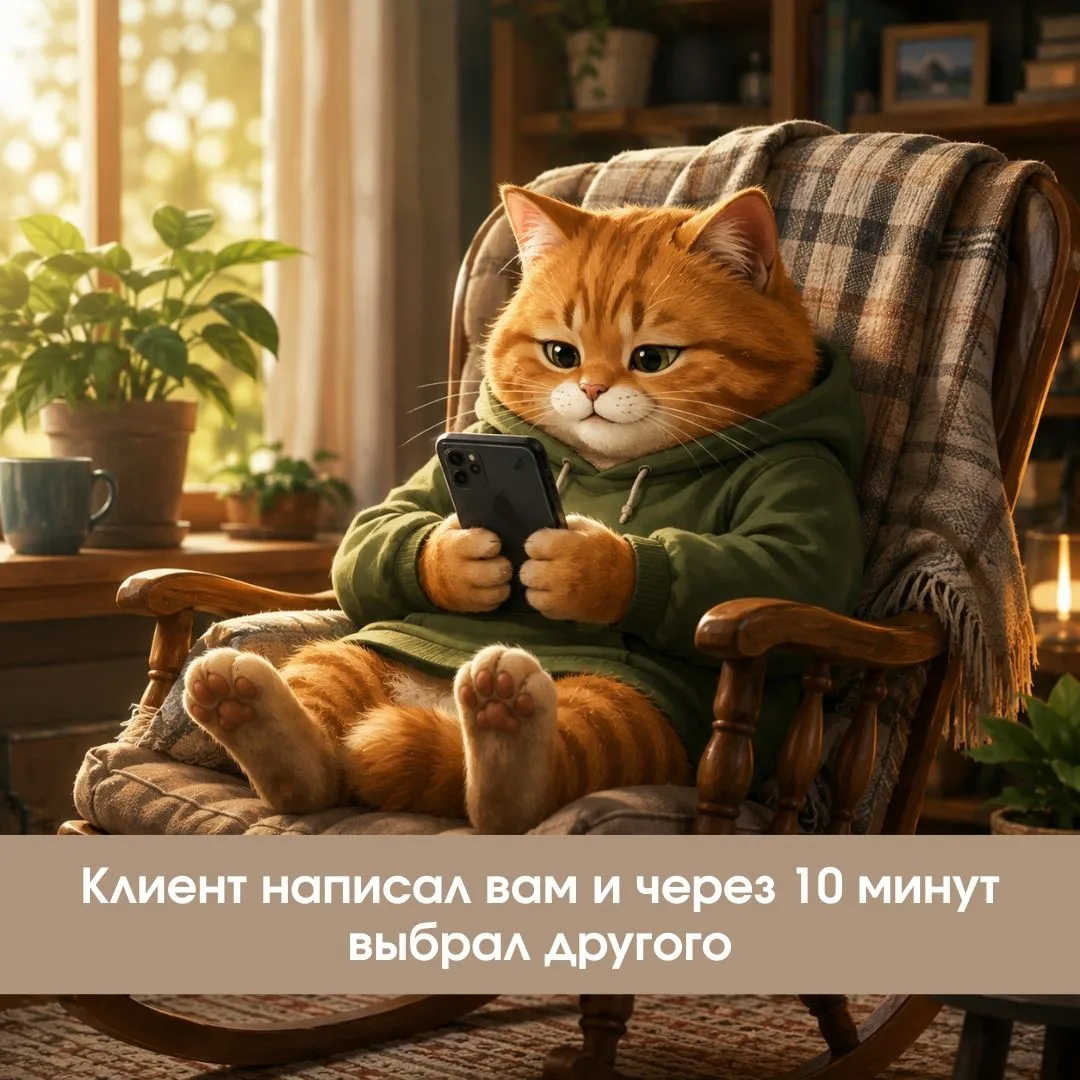 ⚡ Клиент написал вам и через 10 минут выбрал другого