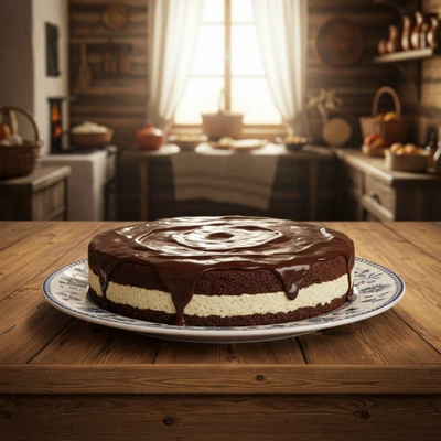 Шоколадный пирог с нежным творожным дном в мультиварке 🍫🧀