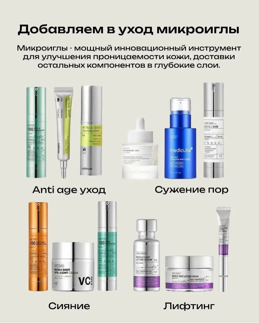 Хочешь подобрать средство с микроиглами, но и можешь понять что нужно именно тебе? 🤔

Попробуй эти 