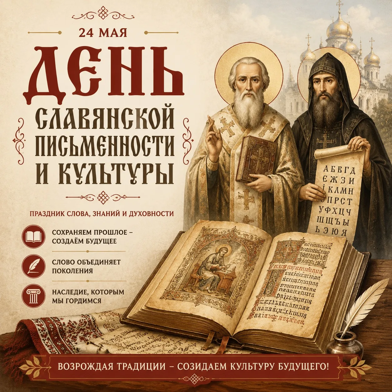 📜🪶ДЕНЬ СЛАВЯНСКОЙ ПИСЬМЕННОСТИ И КУЛЬТУРЫ