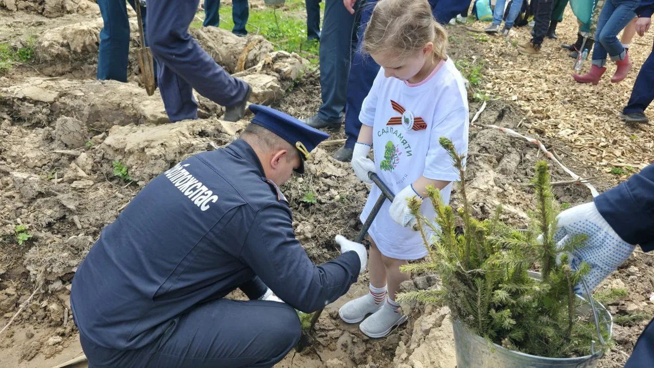 ✴️ Чтобы помнили. Пожарные и спасатели присоединились к эколого-патриотической акции 🌲  🚒 Работники 