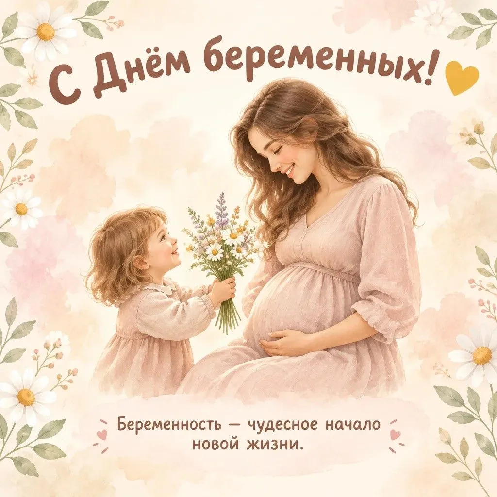 🎉 С Днём беременных — 7 октября! 💛