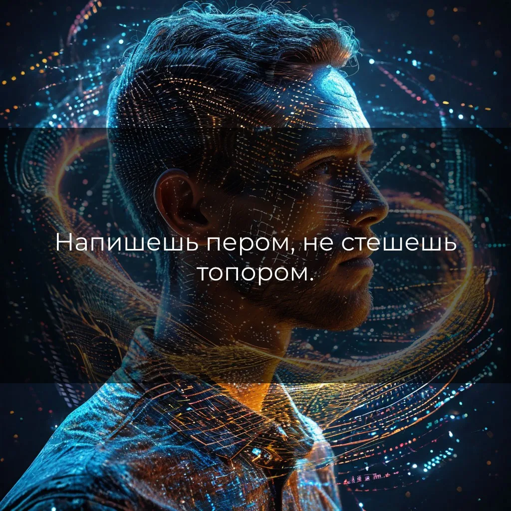Напишешь пером, не стешешь топором.