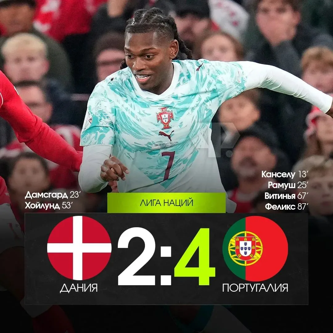 🇵🇹 Португалия без Роналду побеждает Данию