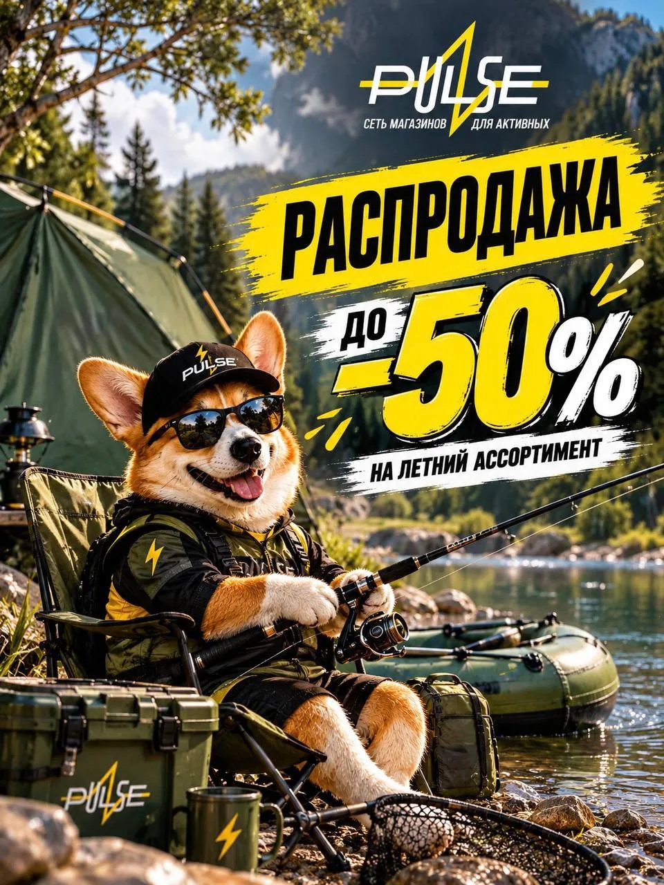 В PULSE скидки до 50% на товары для туризма, рыбалки и отдыха на воде 🔥